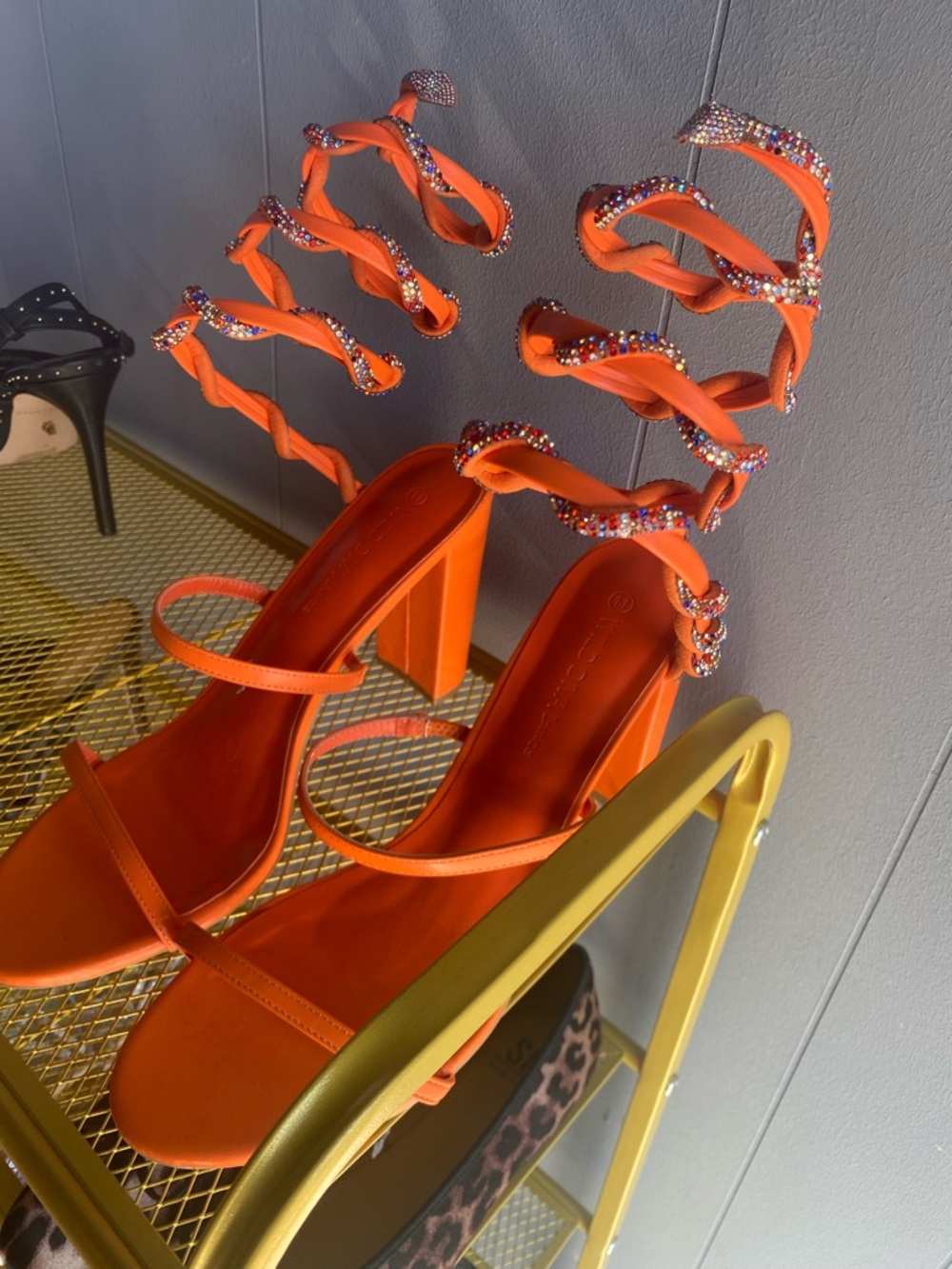 Dani Sunset Drip Rhinestone Heels - Picture 5 of 7